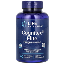 Поліпшення роботи мозку, прегненолон, Cognitex Elite Pregnenolon, Life Extension, 60 вегетаріанських таблеток