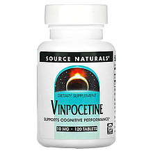 Вітаміни для мозку, Vinpocetine, Source Naturals, 10 мг, 120 таблеток
