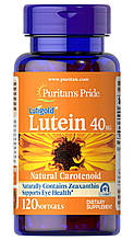 Лютеїн з зеаксантином, Lutein, Puritan's Pride, 40 мг, 120 гелевих капсул