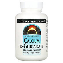 Кальцій Д-глюкарат, Calcium D-Glucarate, Source Naturals, 1000 мг, 120 таблеток (500 мг у таблетці)