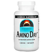 Аміно день, Amino Day, Source Naturals, 1000 мг, 120 таблеток