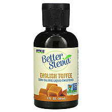 Стевія, Better Stevia, Now Foods, рідкий підсолоджувач з нульовою калорійністю, смак англійського ірису, 59 мл