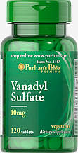 Ванадил сульфат, Vanadyl Sulfate, Puritan's Pride, 10 мг, 120 таблеток