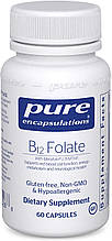 Вітамін B12 та Фолат, метилкобаламін, B12 and Folate, Pure Encapsulations, для підтримки емоційного благополуччя, нервів та