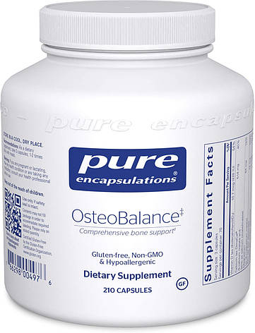 Кальцій (проти остеопорозу), OsteoBalance, Pure Encapsulations, для поліпшення абсорбції кальцію і поліпшення мінералізації, фото 1