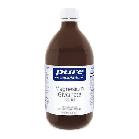 Гліцинат магнію (рідина), Magnesium Glycinate, Pure Encapsulations, підтримує здоров'я опорно-рухового апарату та серцево-судинної, фото 1