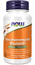Сахароміцети Буларді, Saccharomyces Boulardii, Now Foods, 5 млрд. КУО, 60 вегетаріанських капсул