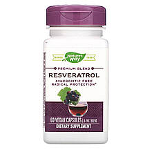 Ресвератрол, Resveratrol, Nature's Way, 60 капсул