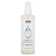 Спрей з магнієм, Magnesium Topical Spray, Now Foods, Solutions, 237 мл