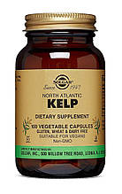 Ламінарія, Kelp, Solgar, північноатлантичні бурі водорості, 100 вегетаріанських капсул