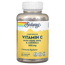 Вітамін С, Timed Release Vitamin C, Solaray, 500 мг, 250 капсул