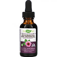 Ехінацея та гідрасстис, Echinacea Goldenseal, Nature's Way, без спирту, 30 мл
