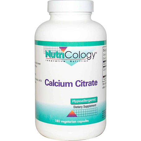 Цитрат кальцію (Calcium Citrate), Nutricology, 180 капсул, фото 1