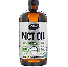 Масло МСТ для схуднення, MCT Oil, Now Foods, Sports, без смаку, 473 мл
