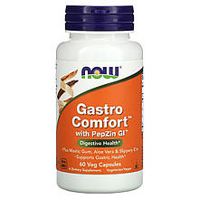 Підтримка здоров'я шлунка, Gastro Comfort, Now Foods, з PepZin GI, 60 вегетаріанських капсул