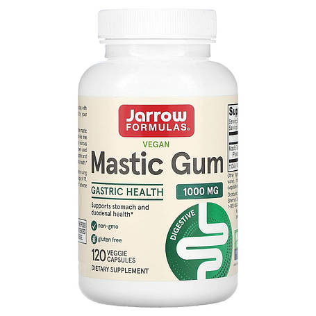 Смола мастикового дерева, Mastic Gum, Jarrow Formulas, 500 мг, 120 капсул, фото 1