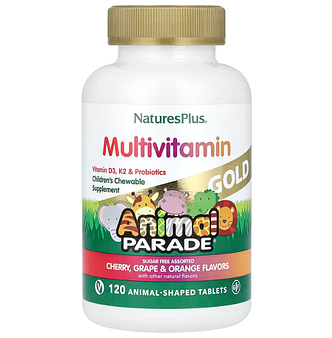 Вітаміни для дітей (Children's Multi-Vitamin), Nature's Plus, Animal Parade, асорті смаків, 120 тварин, фото 1