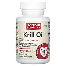 Масло криля, Krill Oil, Jarrow Formulas, 60 гелевих капсул