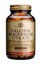 Кальцій магній, Calcium Magnesium Citrate, Solgar, цитрат, 100 таблеток