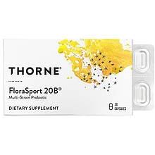 Пробіотики, FloraSport 20В, Thorne, 30 капсул