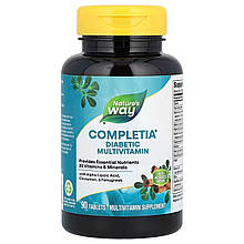 Мультивітаміни для діабетиків, Completia, Diabetic Multi-Vitamin, Nature's Way, без заліза, 90 таблеток