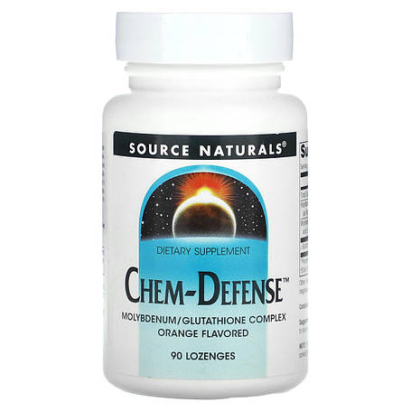 Молібден, Chem-Defense, Source Naturals, смак апельсина, 90 льодяників, фото 1