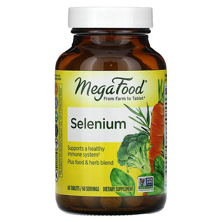 Селен (Selenium), MegaFood, 60 таблеток, фото 1
