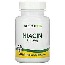 Ніацин, Niacin, Nature's Plus, 100 мг, 90 таблеток