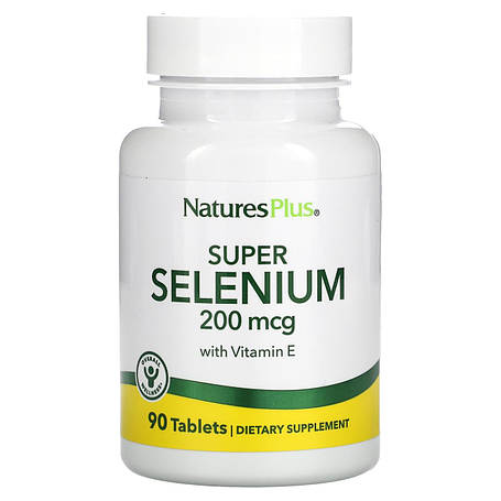Селен, Super Selenium, Nature's Plus, 200 мкг, 90 таблеток, фото 1