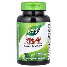 Цитрат кальцію, Calcium Citrate, Nature's Way, 500 мг, 100 капсул (250 мг на капсулу)