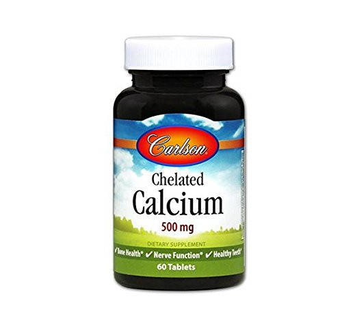 Кальцій хелат, Chelated Calcium, Carlson, 500 мг, 60 таблеток, фото 1