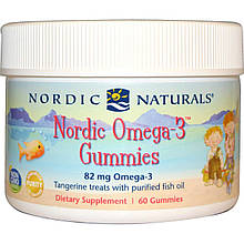Риб'ячий жир для дітей (мандарин), Omega-3 Gummies, Nordic Naturals, 60 желе