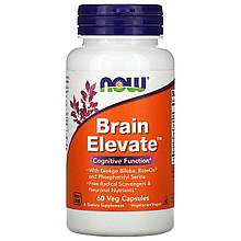 Вітаміни для пам'яті, Brain Elevate, Now Foods, 60 вегетаріанських капсул