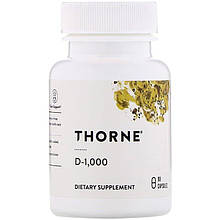Вітамін D3, Vitamin D, Thorne, 1000 МО, 90 капсул (25 мг на капсулу)