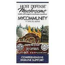 Підтримка імунітету, Mushrooms, MyCommunity, Fungi Perfecti, Host Defense Mushrooms, 30 капсул