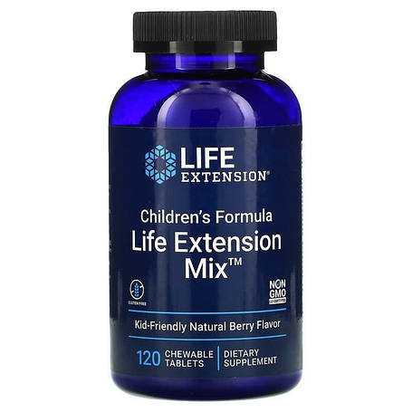 Мультивітаміни для дітей, Children's Formula Mix, Life Extension, ягідний смак, 120 жувальних таблеток, фото 1