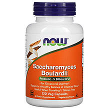 Сахароміцети буларді, Saccharomyces Boulardii, Now Foods, 5 млрд. КУО, 120 вегетаріанських капсул
