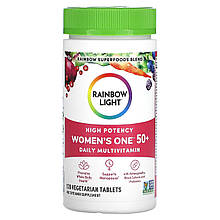 Мультивітаміни для жінок 50+, Women's One 50+, Rainbow Light, щоденні, 120 вегетаріанських таблеток