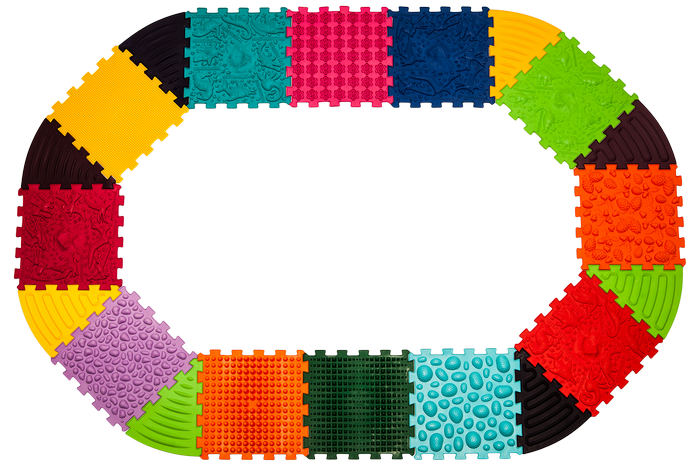 Масажний килимок Ортек Динозаври Пазли 12 ел. + 8 Трикутників, фото 1