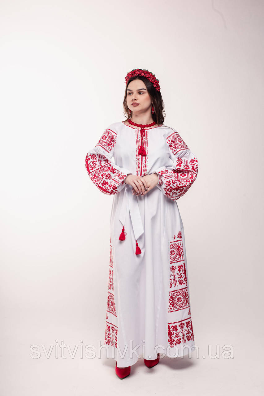 Весільна вишита сукня "Лелека"