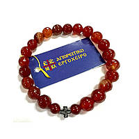 Православні чотки-браслет з натурального каменю Сердолік