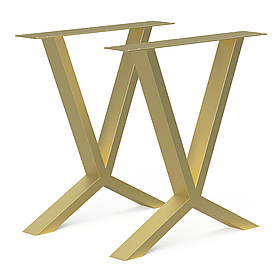 Комплект опор для столу з металу 700×100 мм, H 730 мм 2 шт Золото