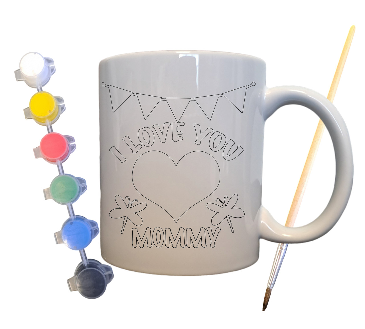 Набір для творчості кружка розмальовка Подарунок мамі 330 мл біла (КР0072), фото 1
