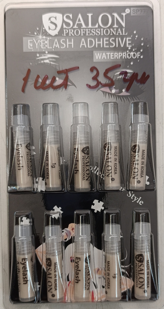 Клей для нарощування вій Salon professional 1 г, прозорий оригінал