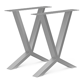 Комплект опор для столу з металу 700×100 мм, H 730 мм 2 шт Сатин