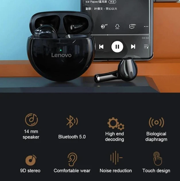 Бездротові навушники Lenovo Original HT38 Bluetooth 5.0 TWS Earphone