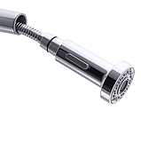 Змішувач для кухні з висувним виливом душем лійкою 2 режими ZERIX LR76005-1 SUS304, фото 3