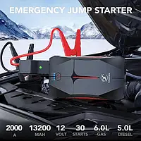 Аккумуляторный стартер Flylinktech Jump Starter 13200 мАч для автомобилей с пиковым током 800 А