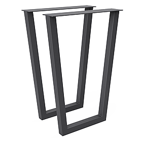 Комплект опор для столу з металу 500×100 мм, H 730 мм 2 шт Чорний