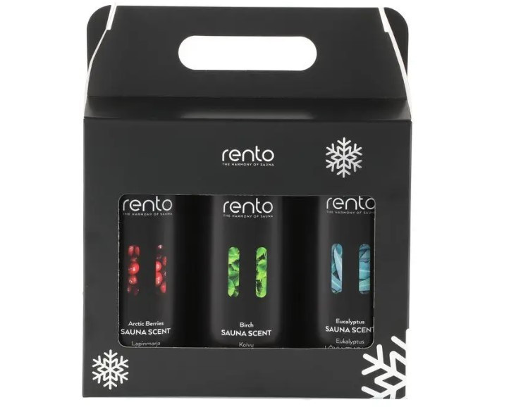 Подарунковий набір ароматизаторів Rento 3х400 мл для лазні та сауни, фото 1